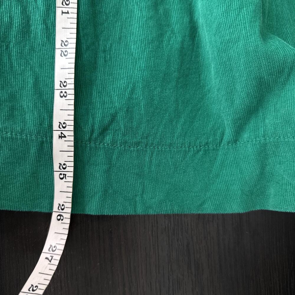 Mini Boden Dress Girls 7-8Y Corduroy Ruffle Sleeve Heart Pockets A-Line Green - Picture 9 of 10